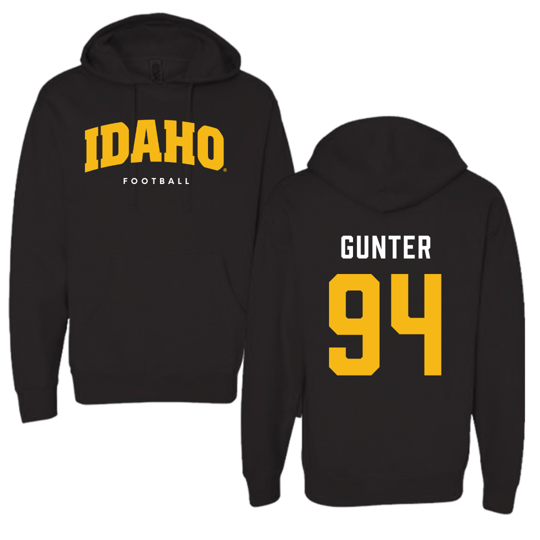 University of Idaho Football Black Idaho Hoodie - #94 Payton Gunter