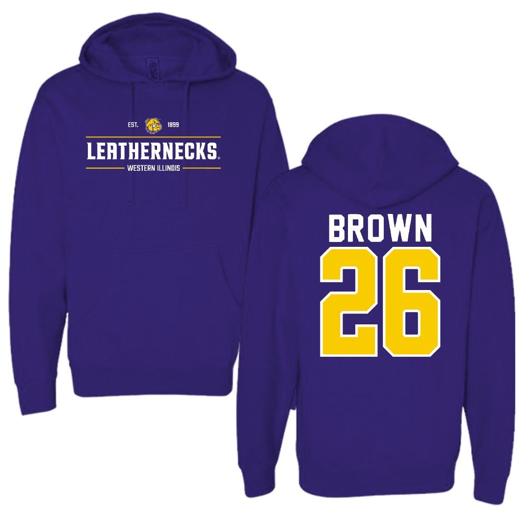 Western Illinois University Softball Purple General Hoodie - #26 Payton Brown