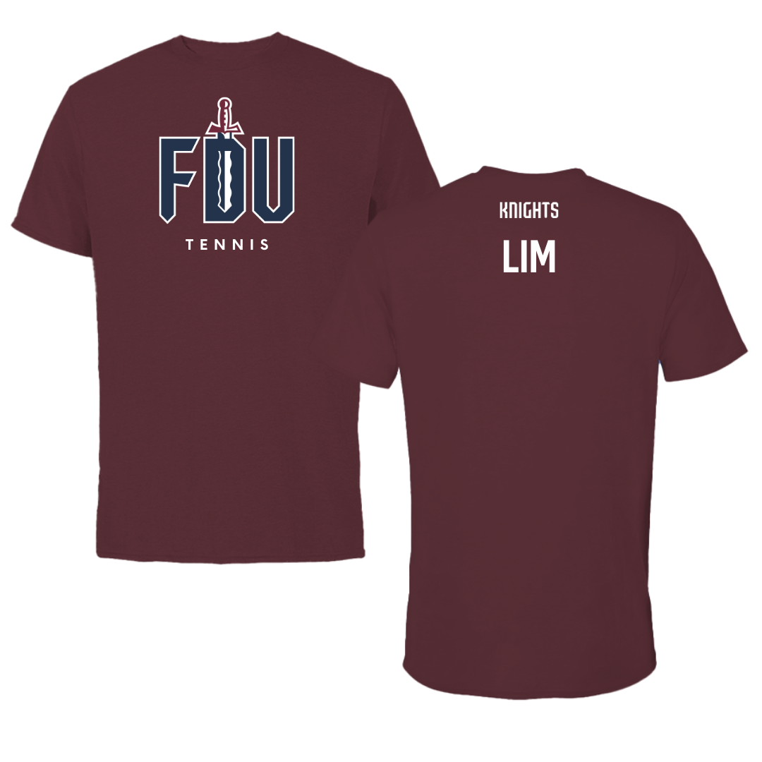 Fairleigh Dickinson University-Metropolitan Campus Tennis Maroon Tee - Anastasia Lim