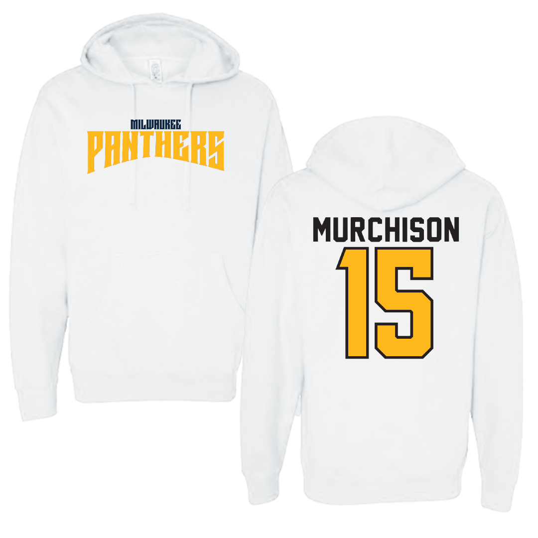 University of Wisconsin-Milwaukee Basketball White Classic Hoodie - #15 Simeon Murchison