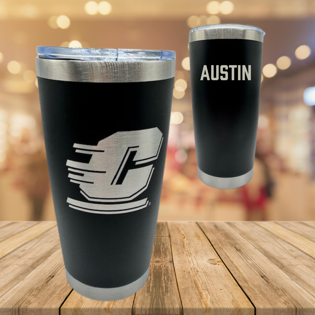 Central Michigan University TF and XC Black Stainless Steel Tumbler - Sky Austin