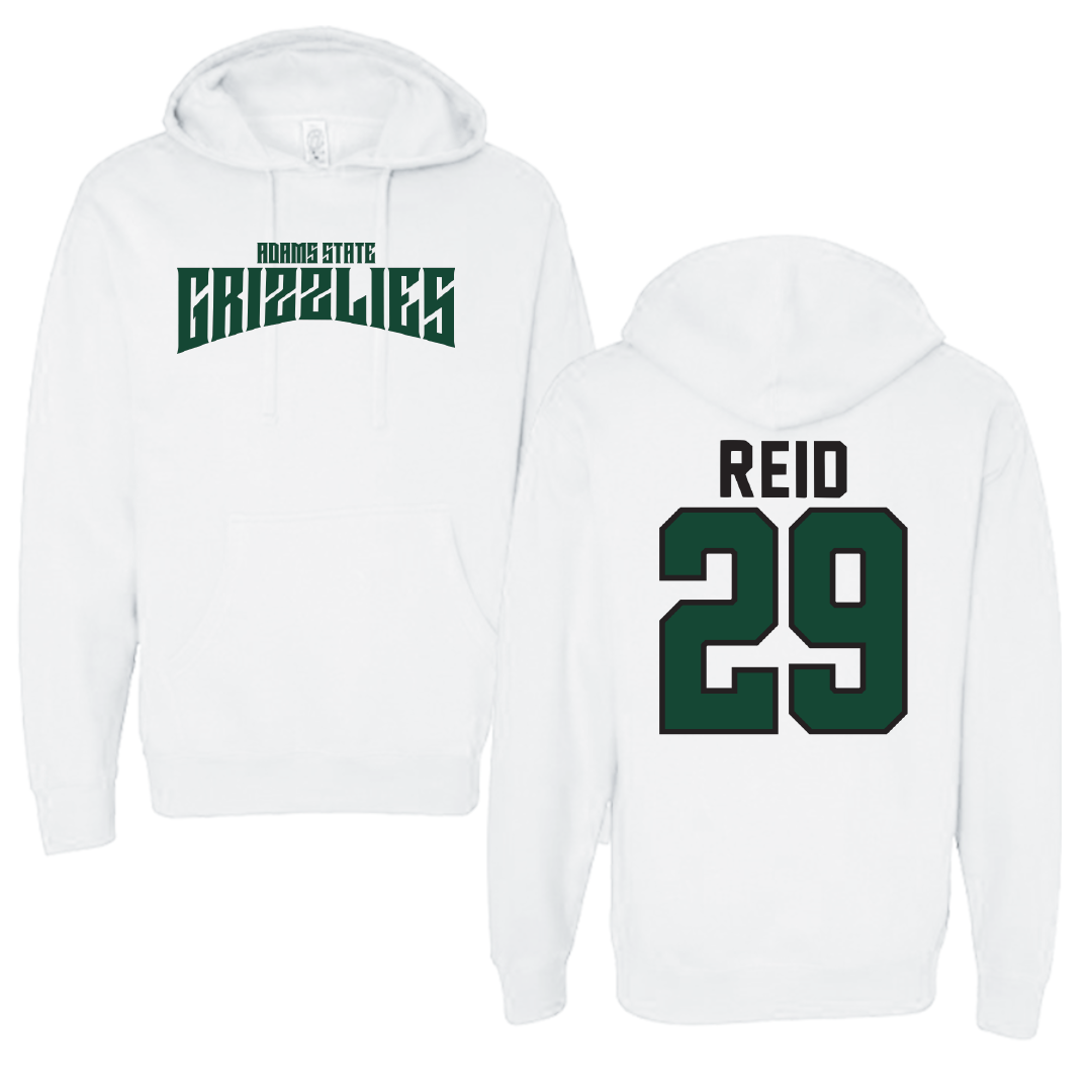 Adams State University Football White Classic Hoodie - #29 Alex Reid