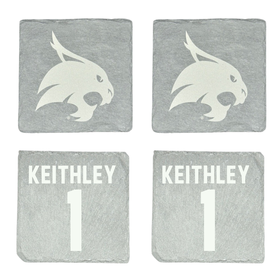 Texas State University Baseball Stone Coaster (4 Pack)  - #1 Carson Keithley
