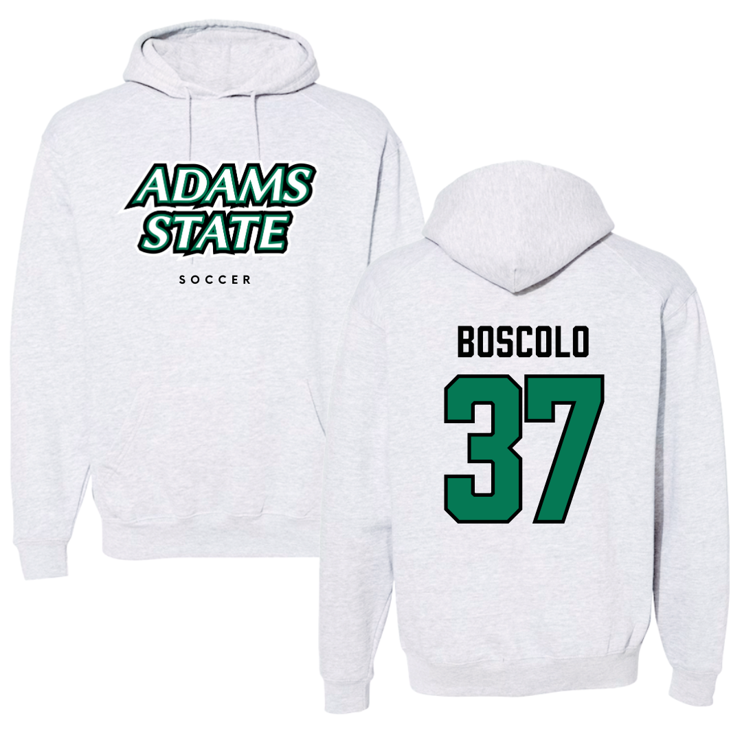 Adams State University Soccer Gray Block Hoodie - #37 Francesco Boscolo