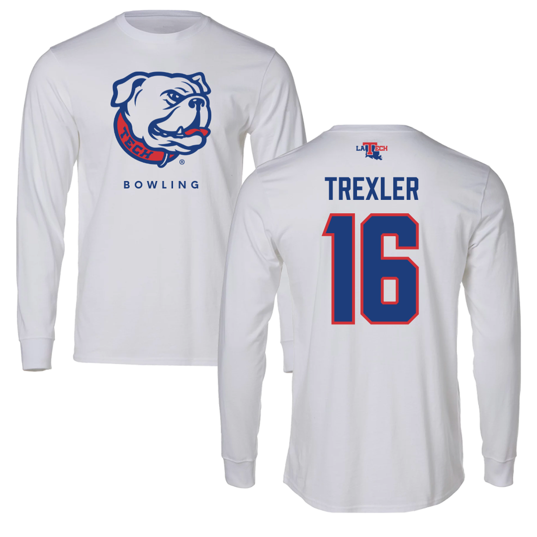 Louisiana Tech University Bowling White Performance Long Sleeve - #16 Kylee Trexler