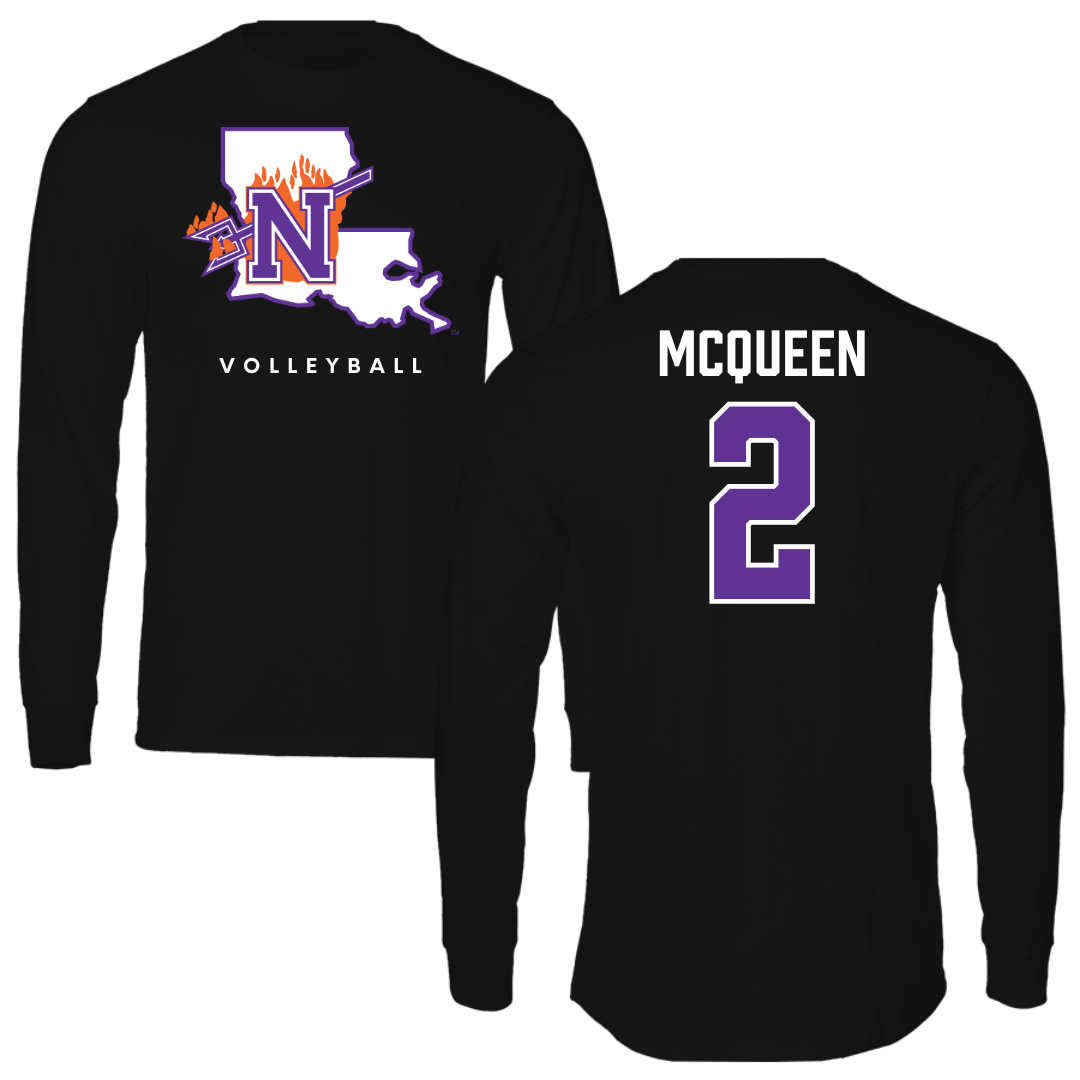 Northwestern State University Volleyball Black Block Performance Long Sleeve - #2 Madisynne McQueen
