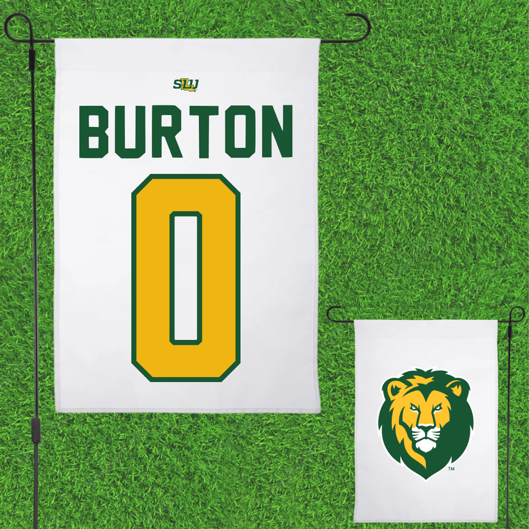 Southeastern Louisiana University Basketball White Garden Flag - #0 Kameron Burton
