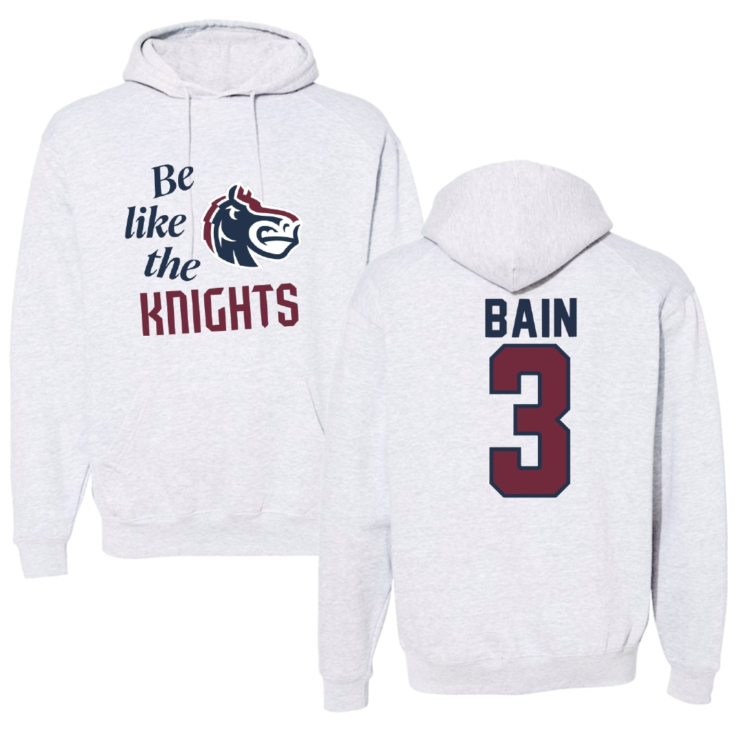Fairleigh Dickinson University-Metropolitan Campus Volleyball Light Gray Be Like Us Hoodie - #3 Avery Bain