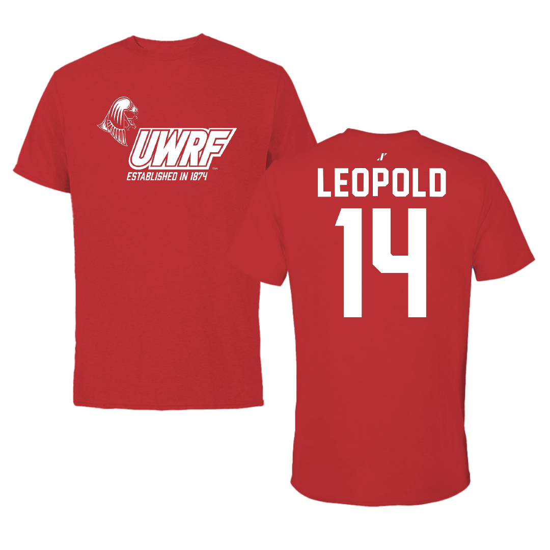 University of Wisconsin-River Falls Basketball Red General Tee - #14 Savannah Leopold