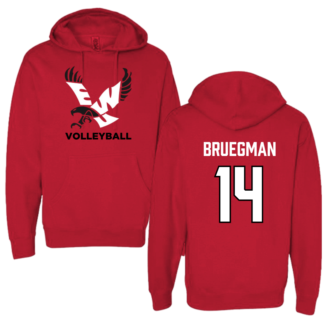 Eastern Washington University Volleyball Red EWU Hoodie - #14 Elle Bruegman