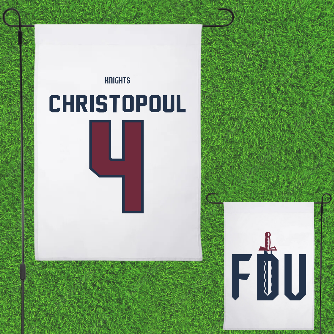 Fairleigh Dickinson University-Metropolitan Campus Softball White Garden Flag - #4 Olivia Christopoul