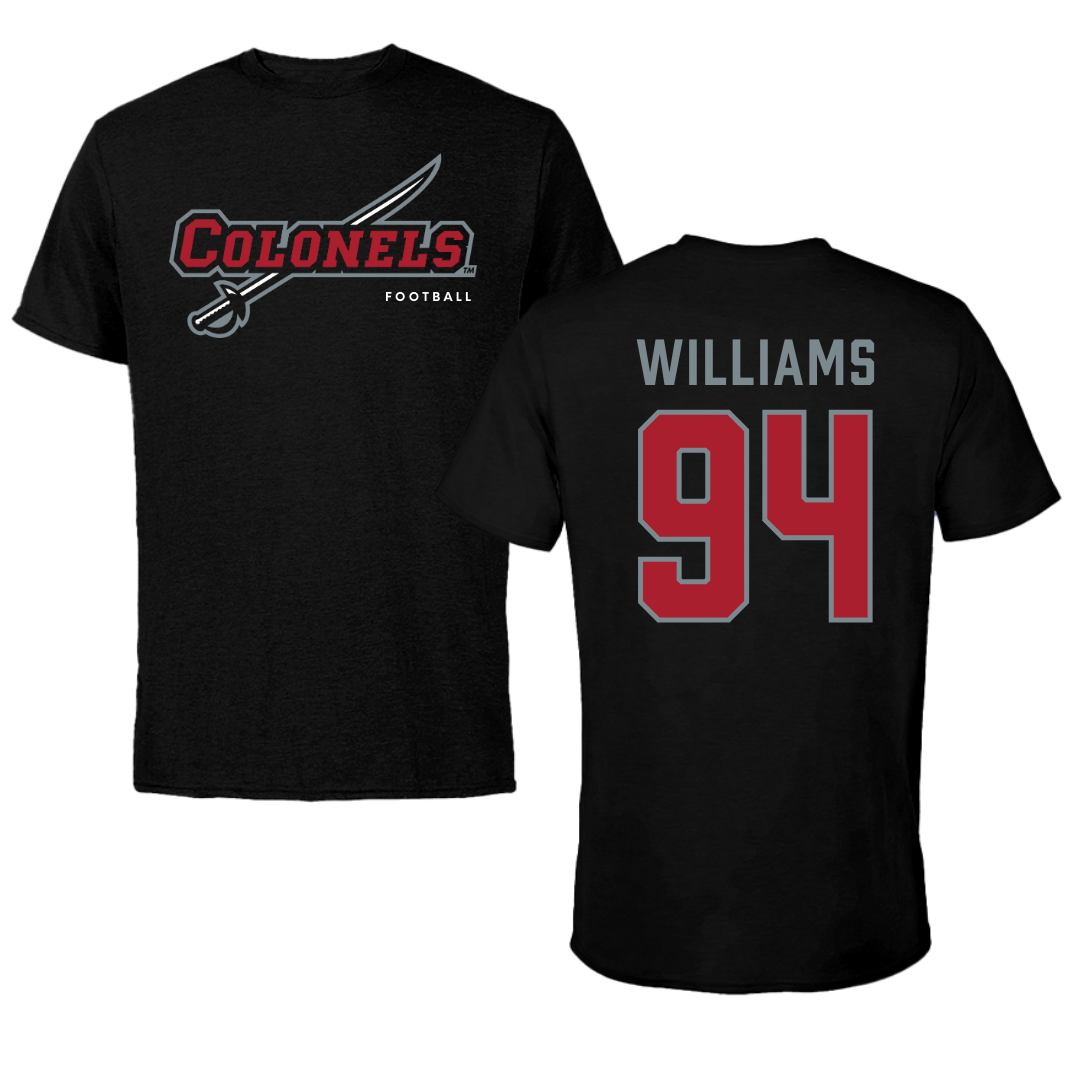 Nicholls State University Football Black Performance Tee - #94 Nick Williams