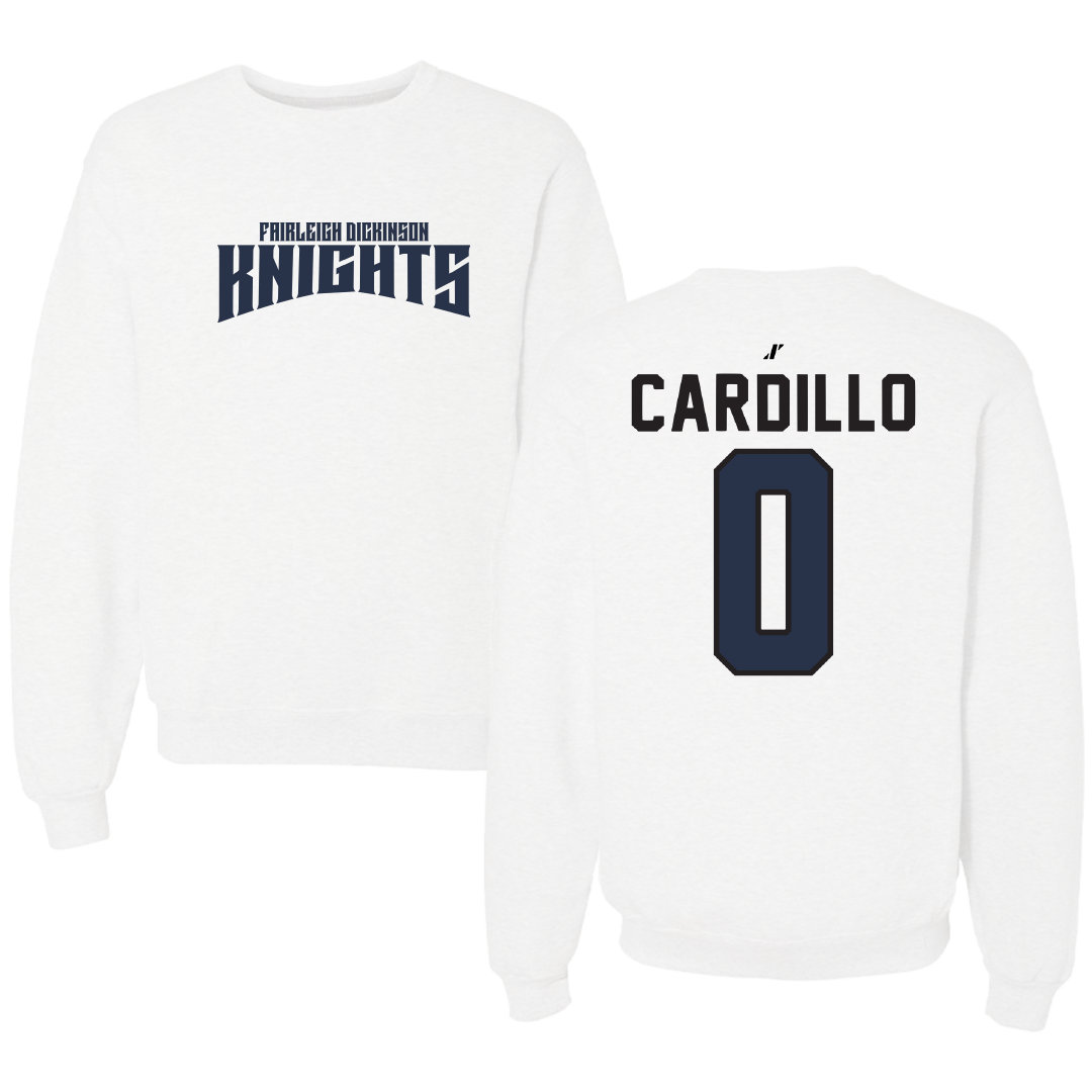 Fairleigh Dickinson University-Metropolitan Campus Soccer White Classic Crewneck - #0 Faith Cardillo