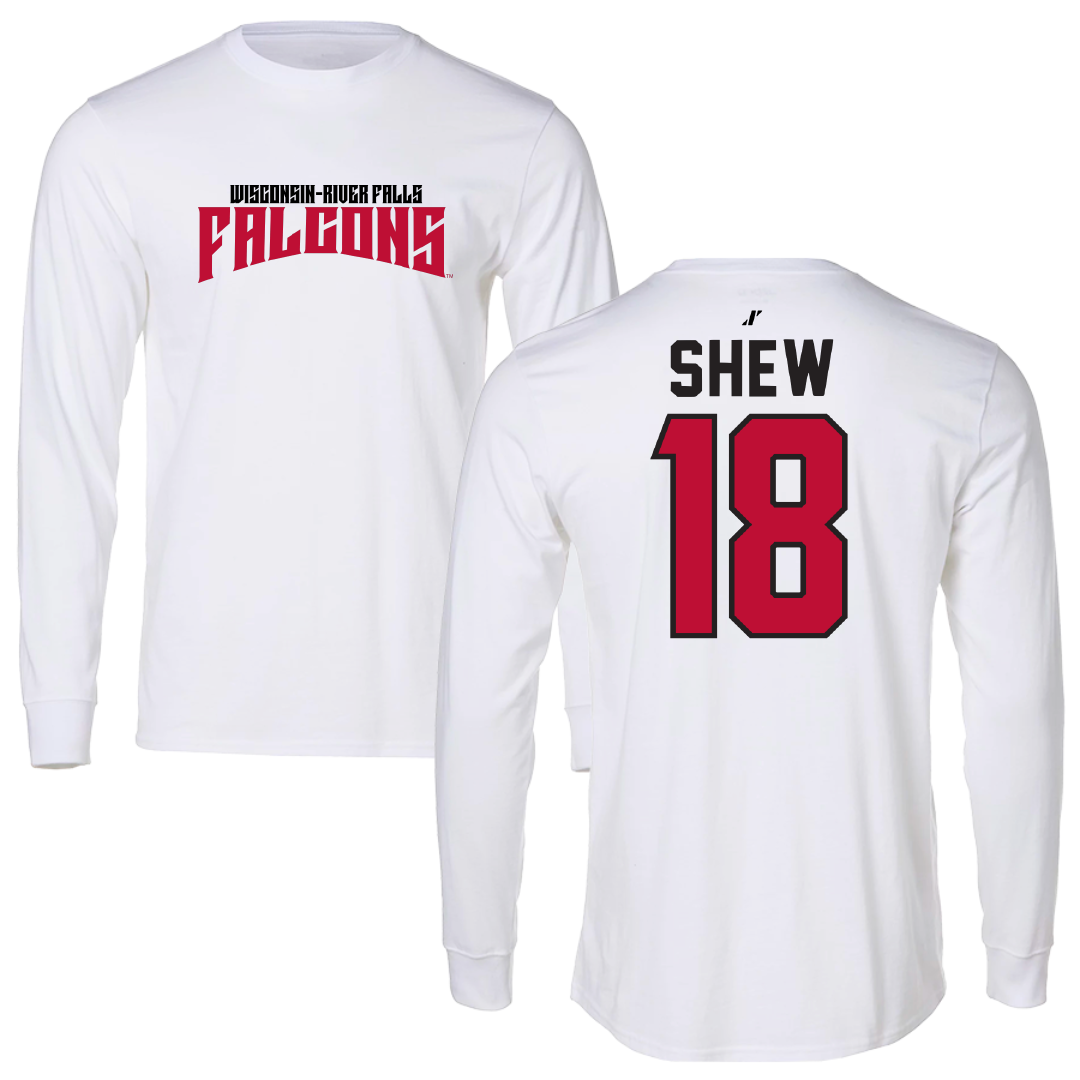 University of Wisconsin-River Falls Soccer White Classic Performance Long Sleeve - #18 Madyson Shew