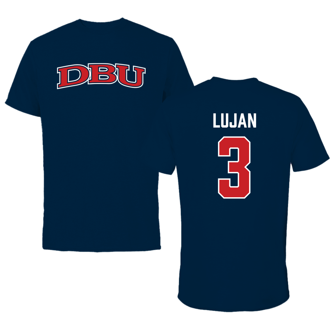 Dallas Baptist University Basketball Navy DBU Performance Tee - #3 Ricky Lujan