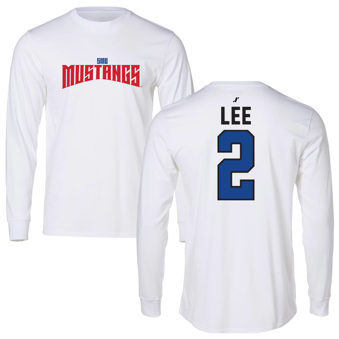 Southern Methodist University Soccer White Classic Long Sleeve - #2 Kaya Lee