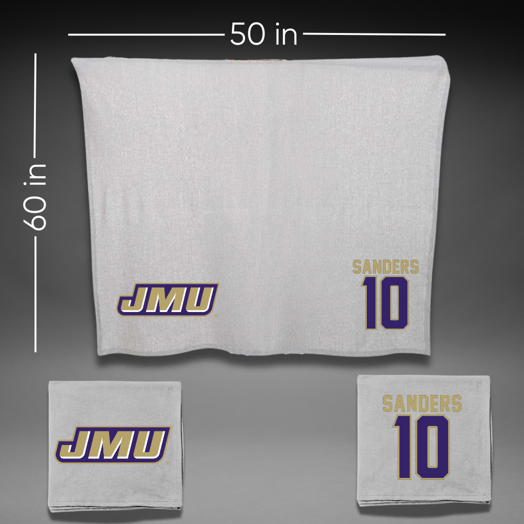 James Madison University Softball Gray Blanket - #10 Carsen Sanders