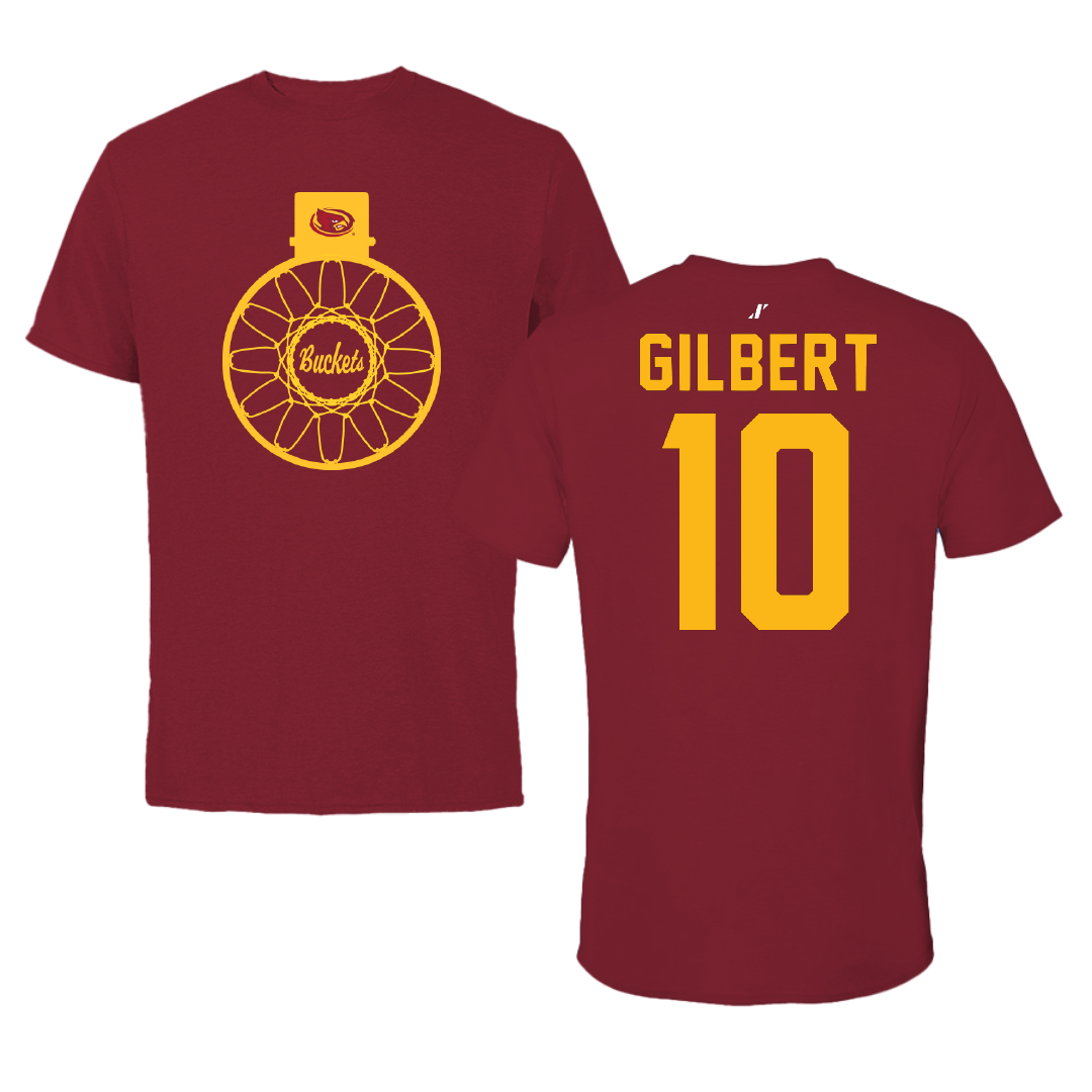 Iowa State University Basketball Cardinal Buckets Tee - #10 Keshon Gilbert