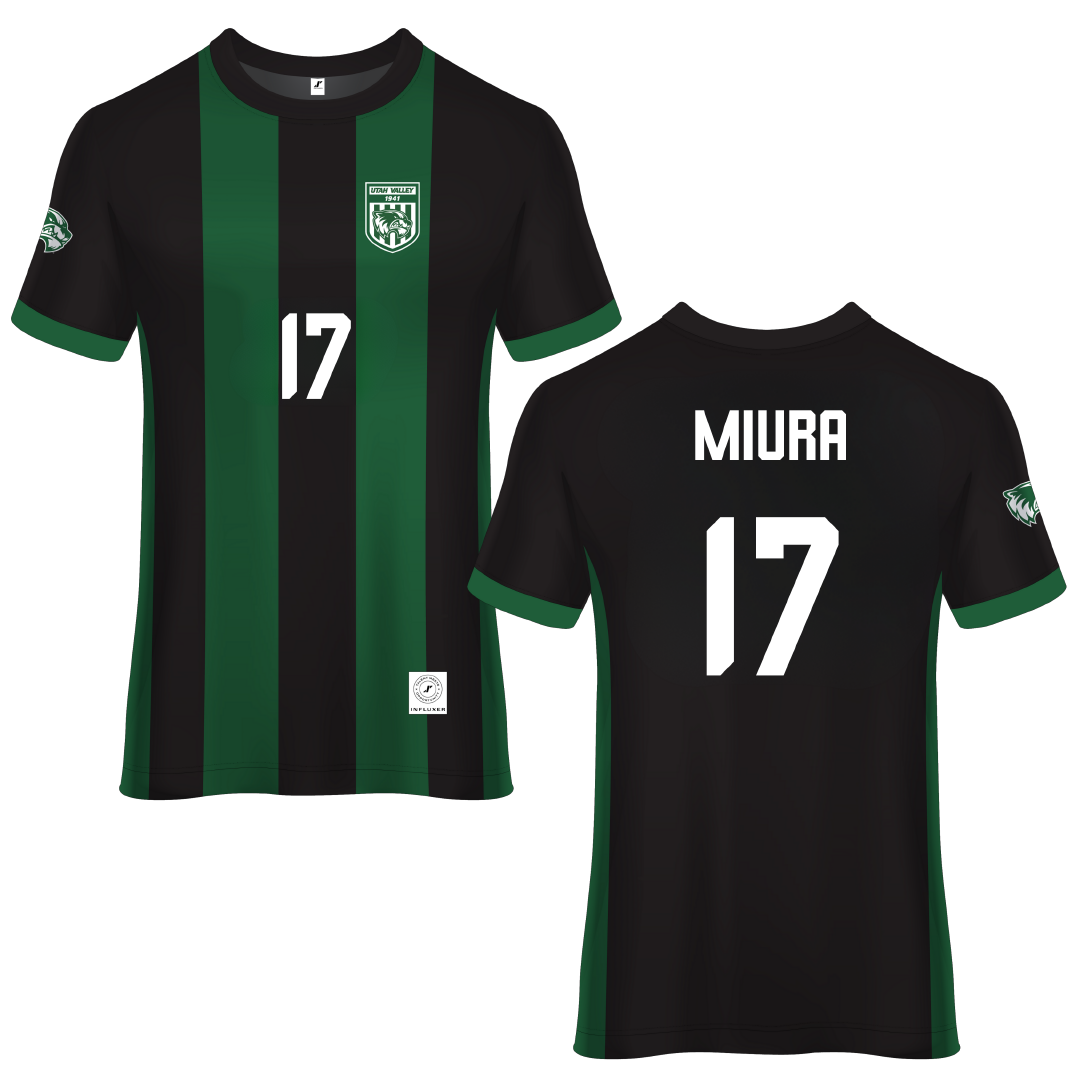 Utah Valley University Green Soccer Jersey - #17 Ura Miura
