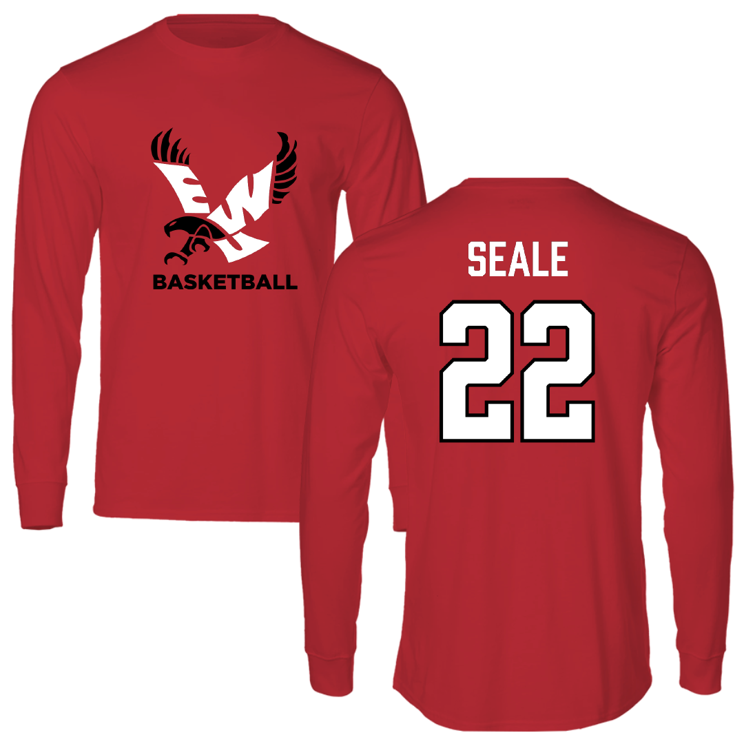 Eastern Washington University Basketball Red EWU Performance Long Sleeve - #22 Jackson Seale