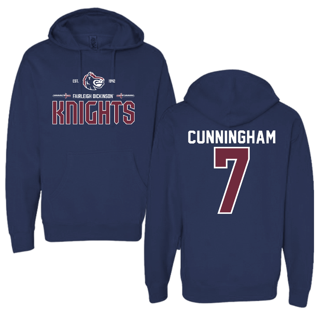 Fairleigh Dickinson University-Metropolitan Campus Softball Navy General Hoodie - #7 Riley Cunningham