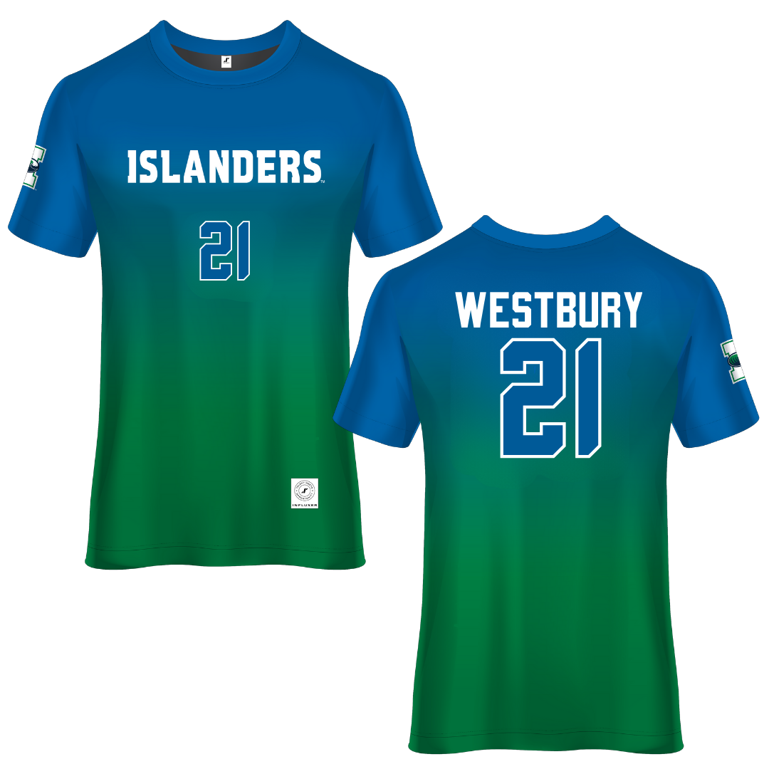 Texas A&M University-Corpus Christi Green Soccer Jersey - #21 Morgan Westbury