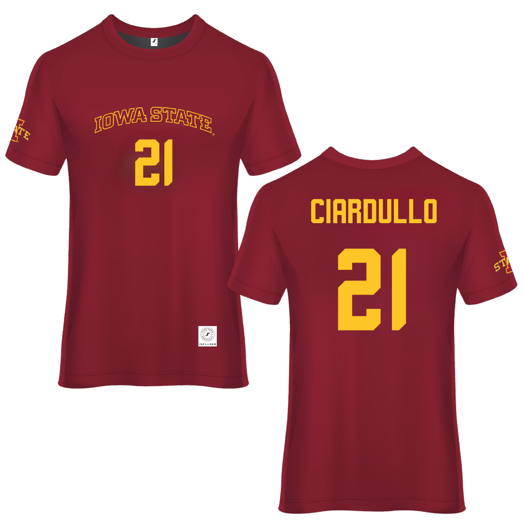 Iowa State University Cardinal Soccer Jersey - #21 Ella Ciardullo