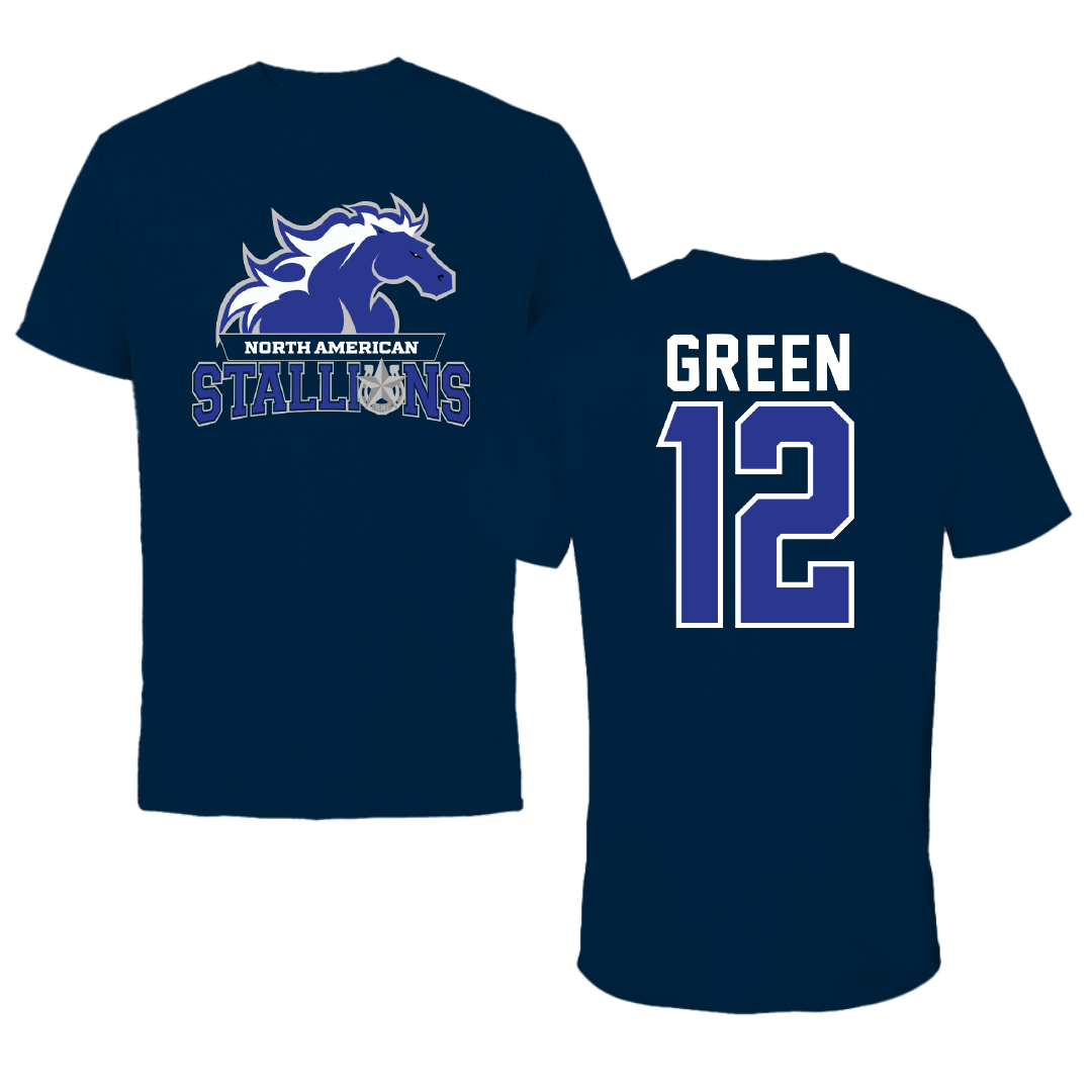 North American University Basketball Navy Performance Tee - #12 Desmond Green