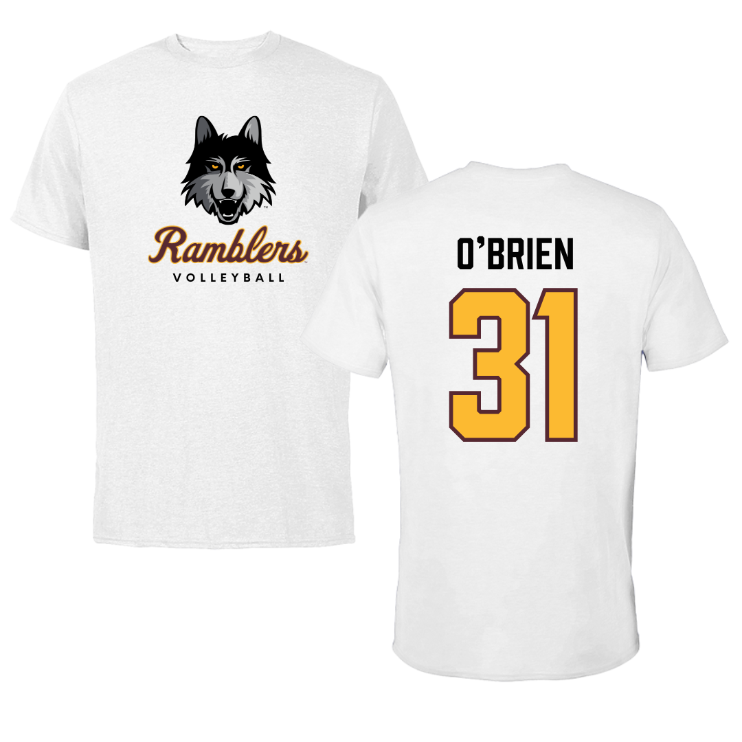 Loyola University-Chicago Volleyball White Ramblers Tee - #31 Gavin O’Brien