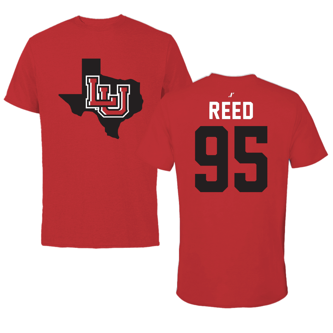 Lamar University Football Red State Performance Tee - #95 Makhi Reed