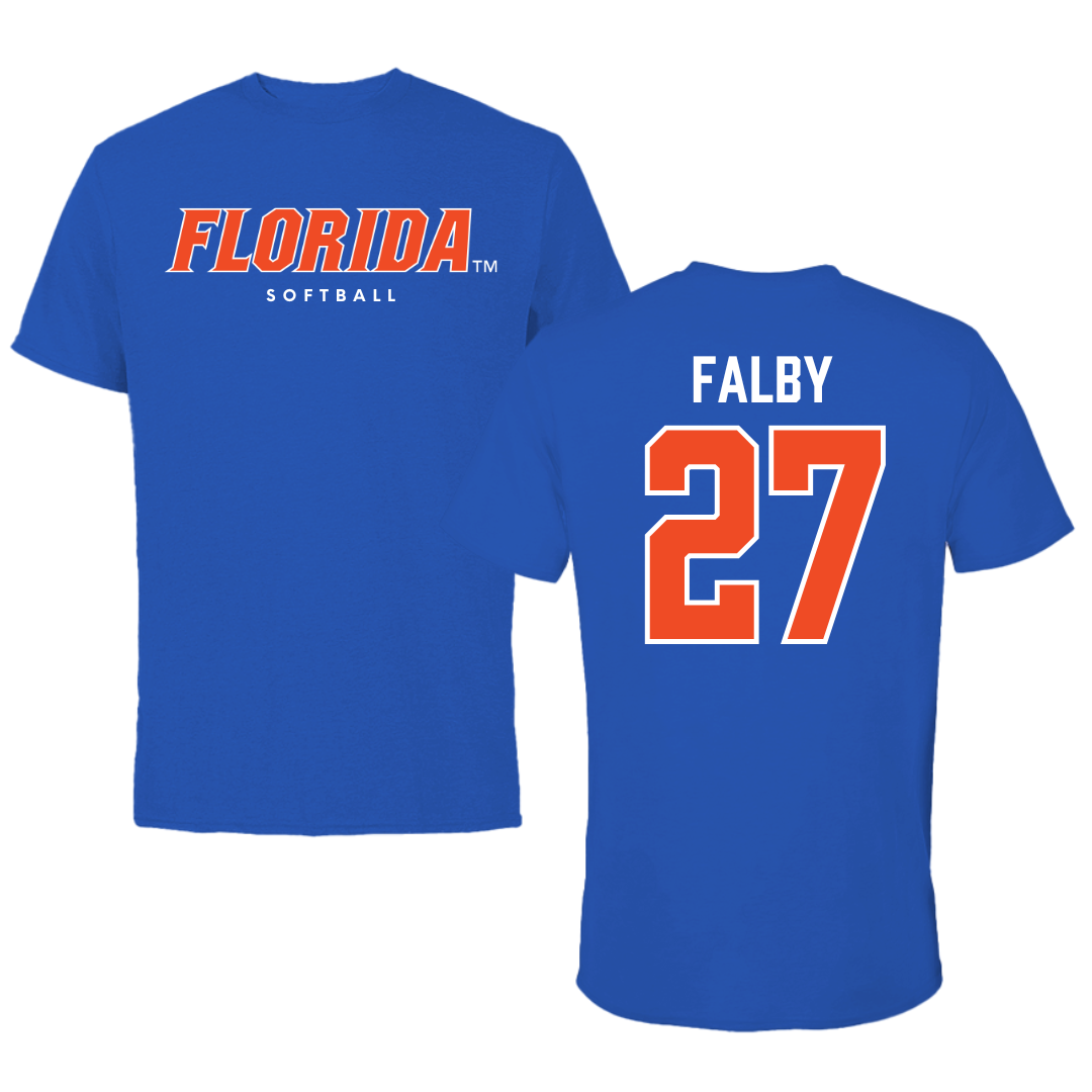 University of Florida Softball True Royal Florida Performance Tee - #27 Kendra Falby