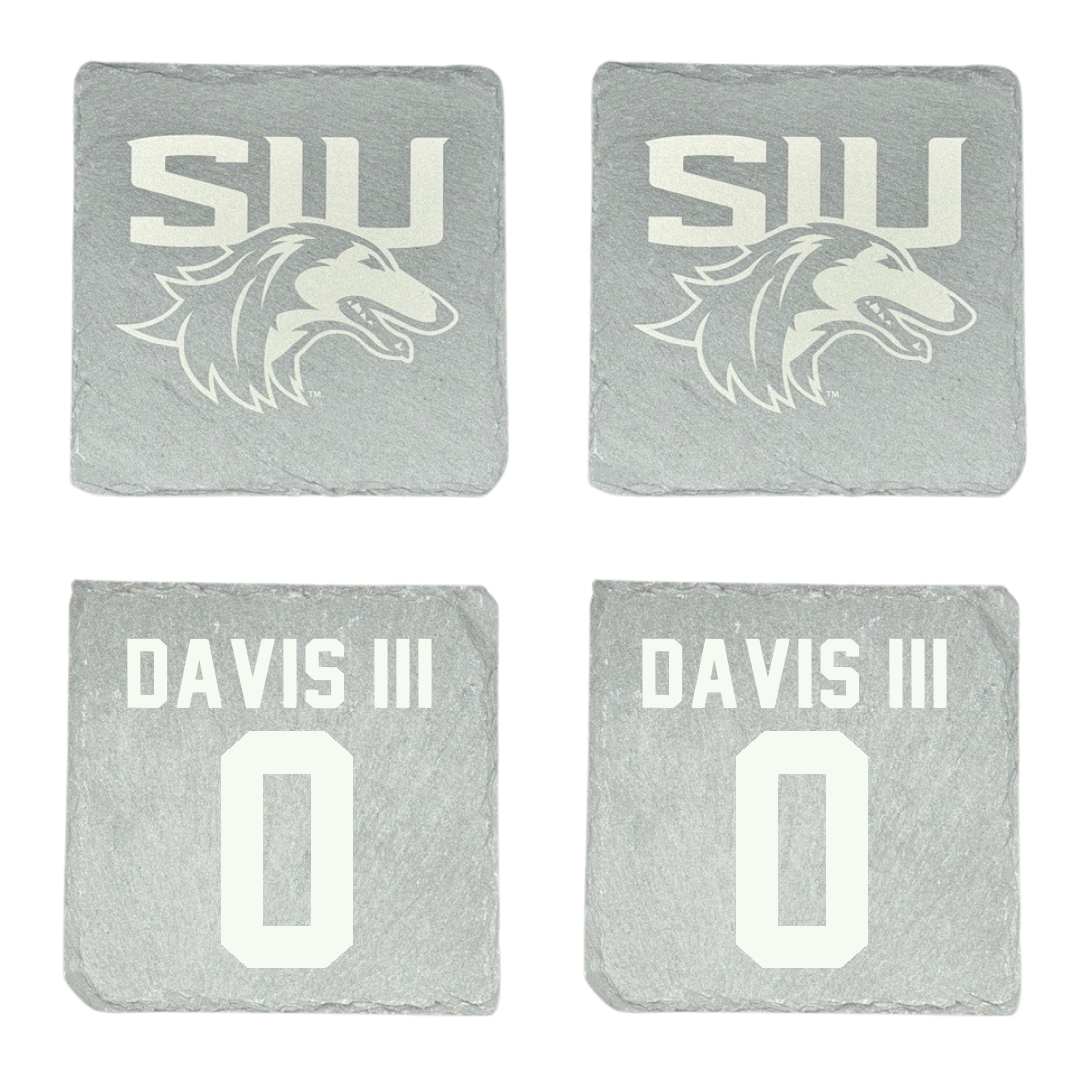 Southern Illinois University at Carbondale Football Stone Coaster (4 Pack)  - #0 Vinson Davis III