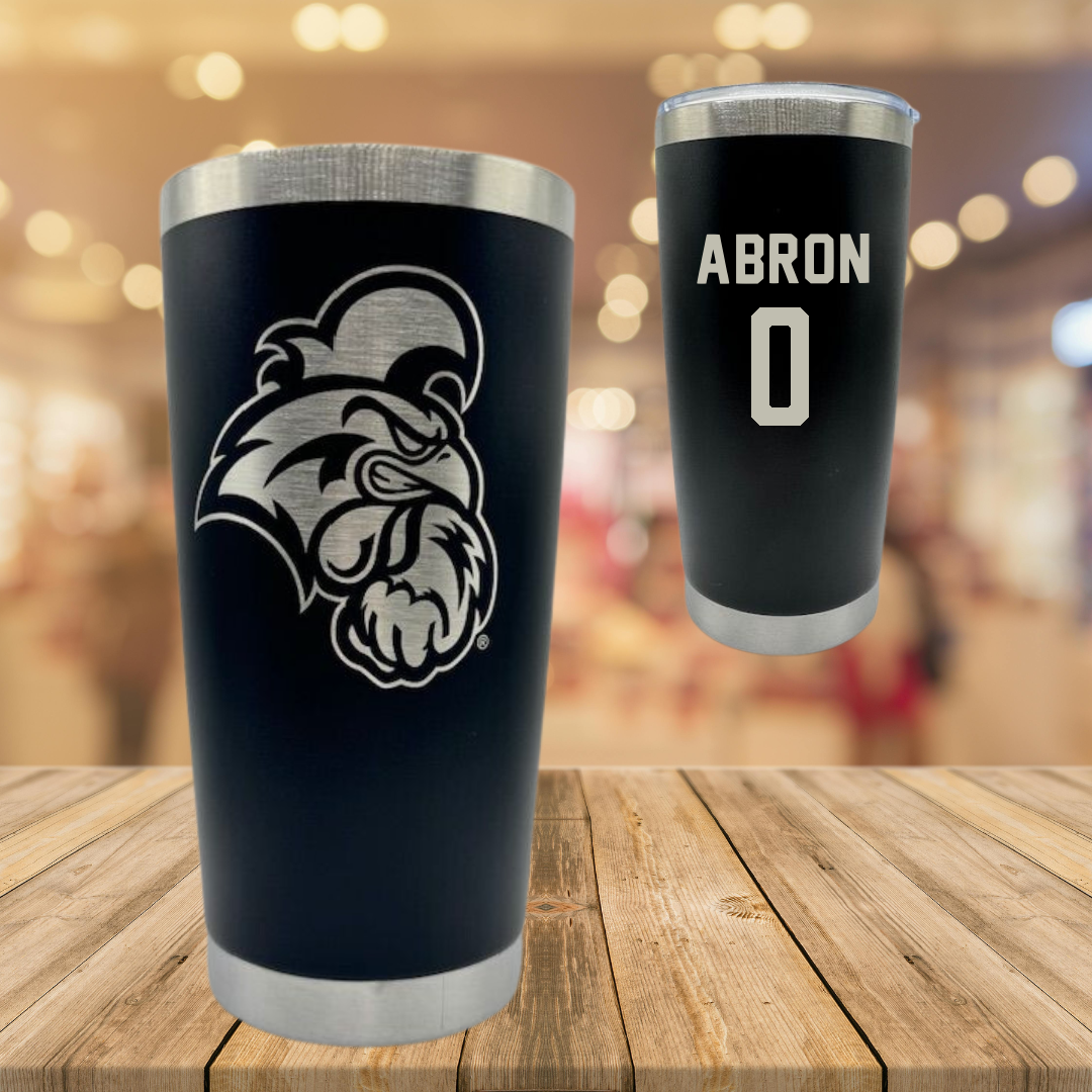 Coastal Carolina University Basketball Black Stainless Steel Tumbler - #0 Tiara Abron