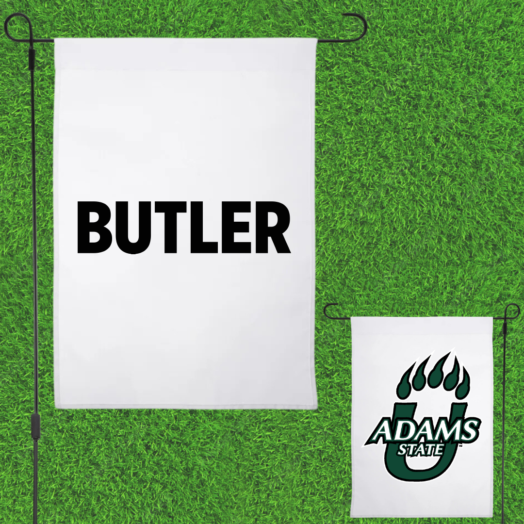 Adams State University Golf White Garden Flag - Taylor Butler