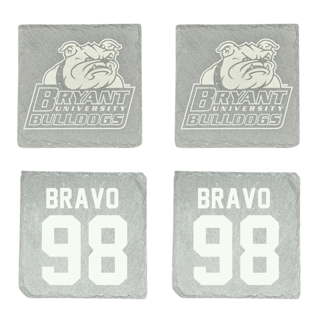 Bryant University Football Stone Coaster (4 Pack)  - #98 Gustavo Bravo