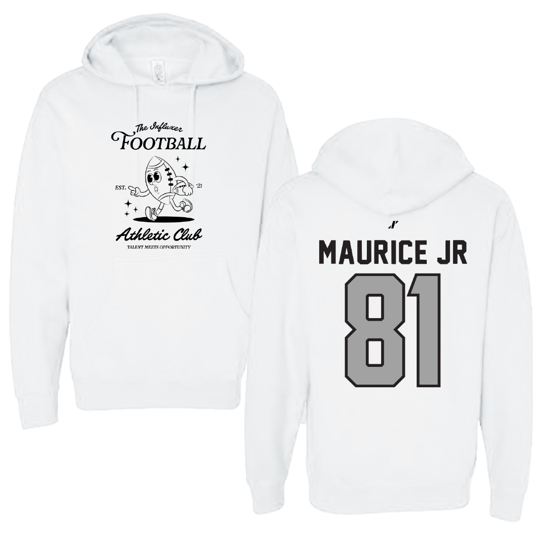 Football White Influxer Athletic Club Hoodie - #81 Luby Maurice Jr