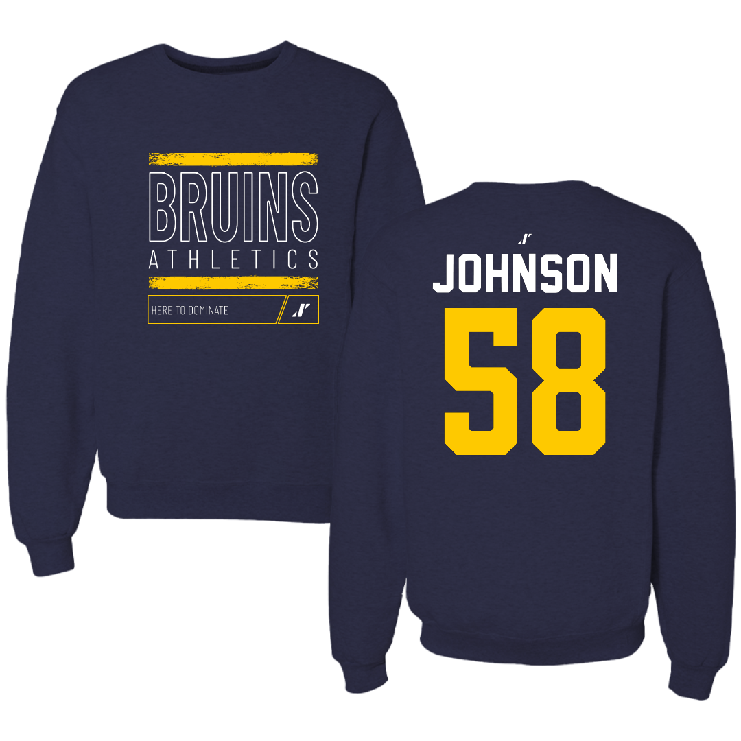 Carolina University Baseball Navy Dominate Crewneck - #58 Brandon Johnson