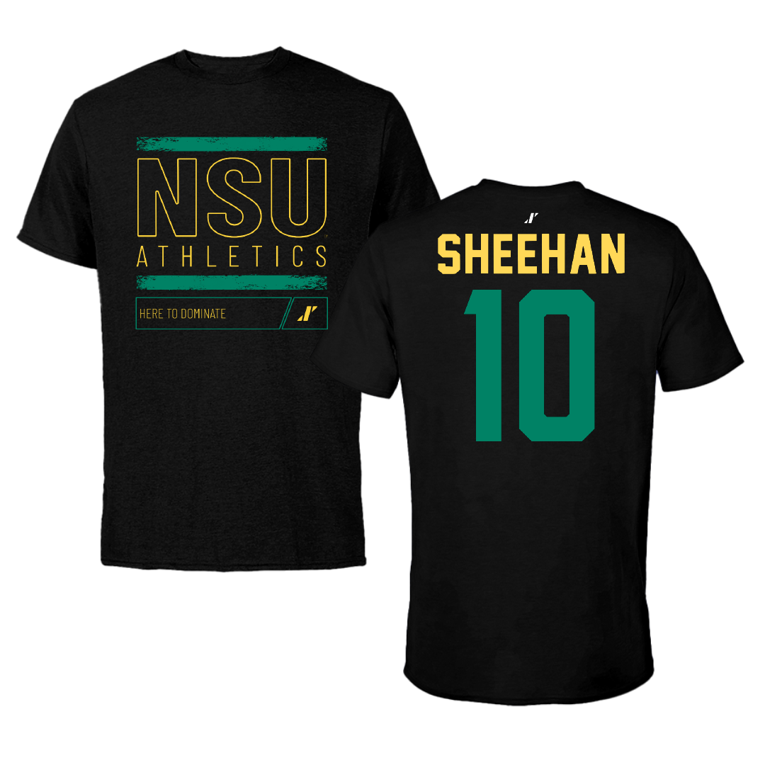 Norfolk State University Softball Black Dominate Tee - #10 Lauren Sheehan