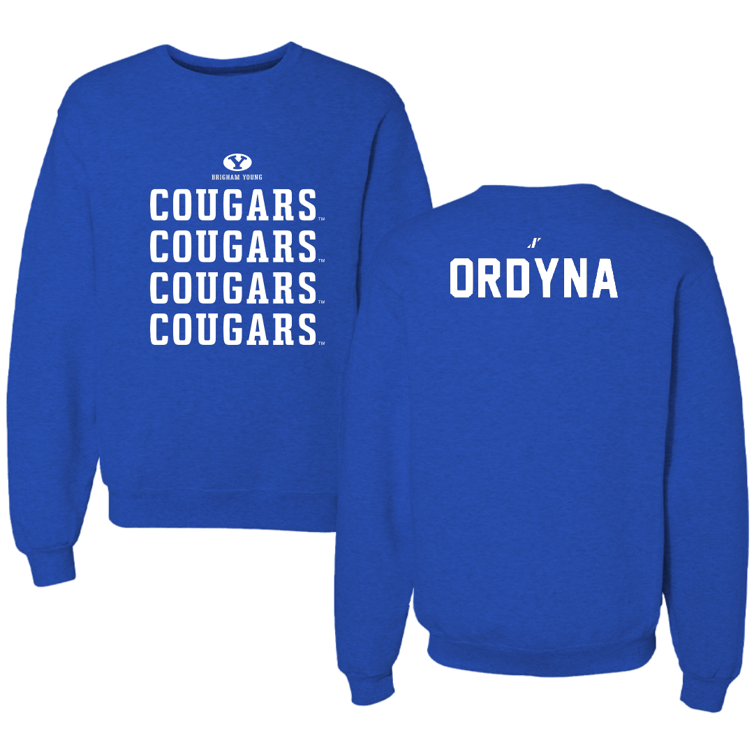 Brigham Young University Swimming & Diving Blue General Crewneck - Aubryn Ordyna