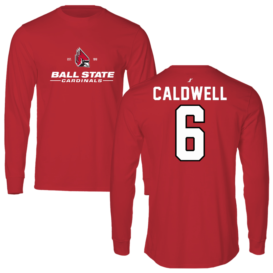 Ball State University Soccer Red General Long Sleeve - #6 Delaney Caldwell