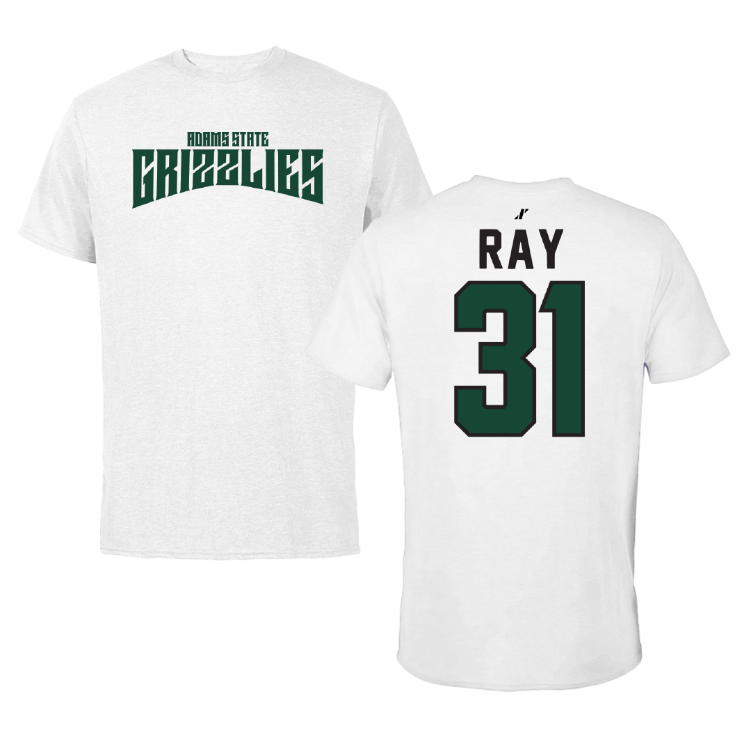 Adams State University Football White Classic Tee - #31 Zach Ray