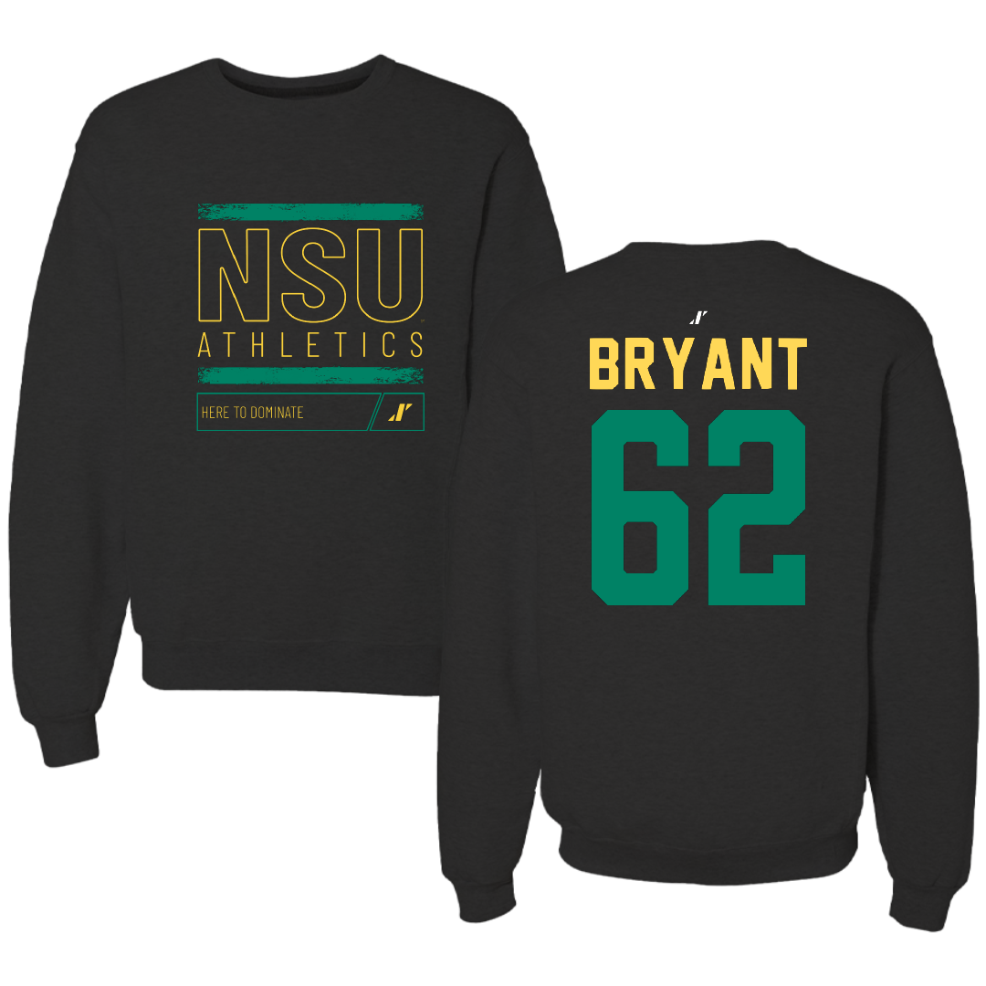 Norfolk State University Football Black Dominate Crewneck - #62 Jaden Bryant