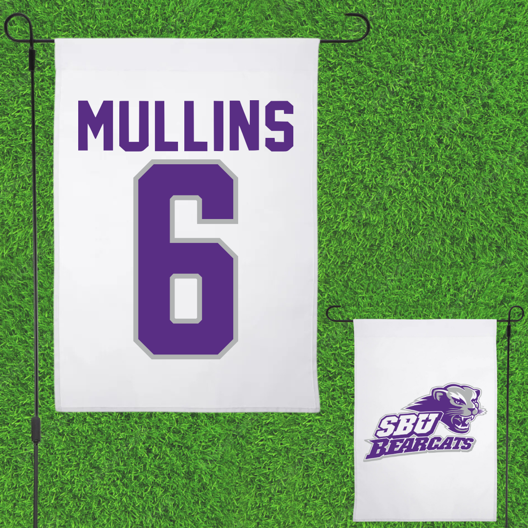 Southwest Baptist University Football White Garden Flag - #6 Canaan Mullins