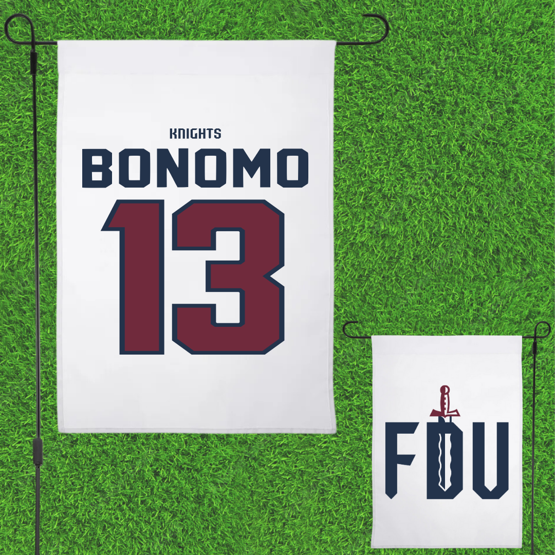 Fairleigh Dickinson University-Metropolitan Campus Volleyball White Garden Flag - #13 Lorenzo Bonomo