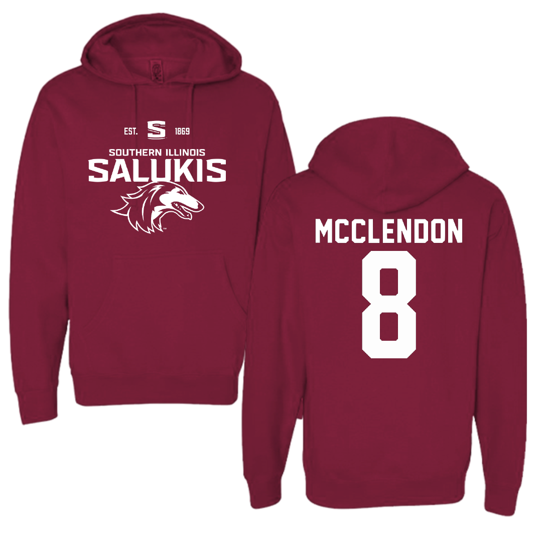 Southern Illinois University at Carbondale Football Maroon General Hoodie - #8 Jeremiah McClendon