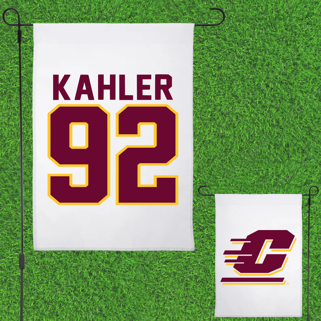 Central Michigan University Lacrosse White Garden Flag - #92 Leila Kahler