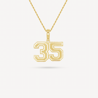 Gold Presidents Pendant and Chain - #35 Ryan Porche