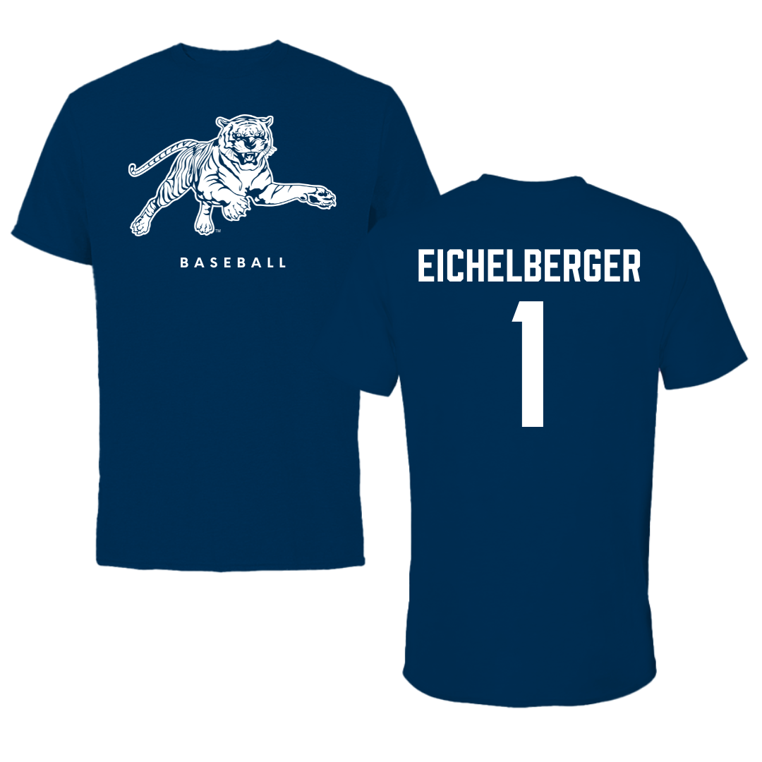 Jackson State University Baseball Navy Tee - #1 Joseph Eichelberger