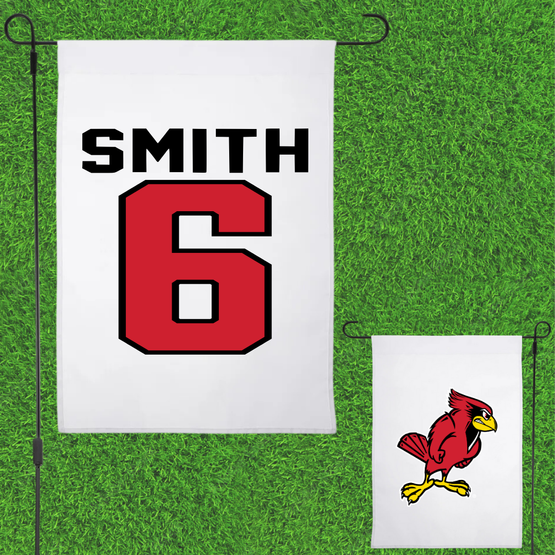 Illinois State University Baseball White Garden Flag - #6 Noah Smith