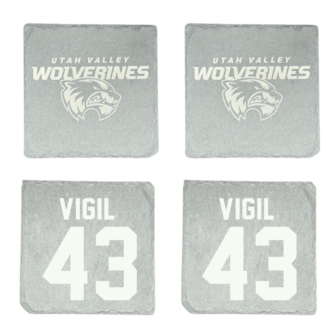 Utah Valley University Baseball Stone Coaster (4 Pack)  - #43 Jordan Vigil